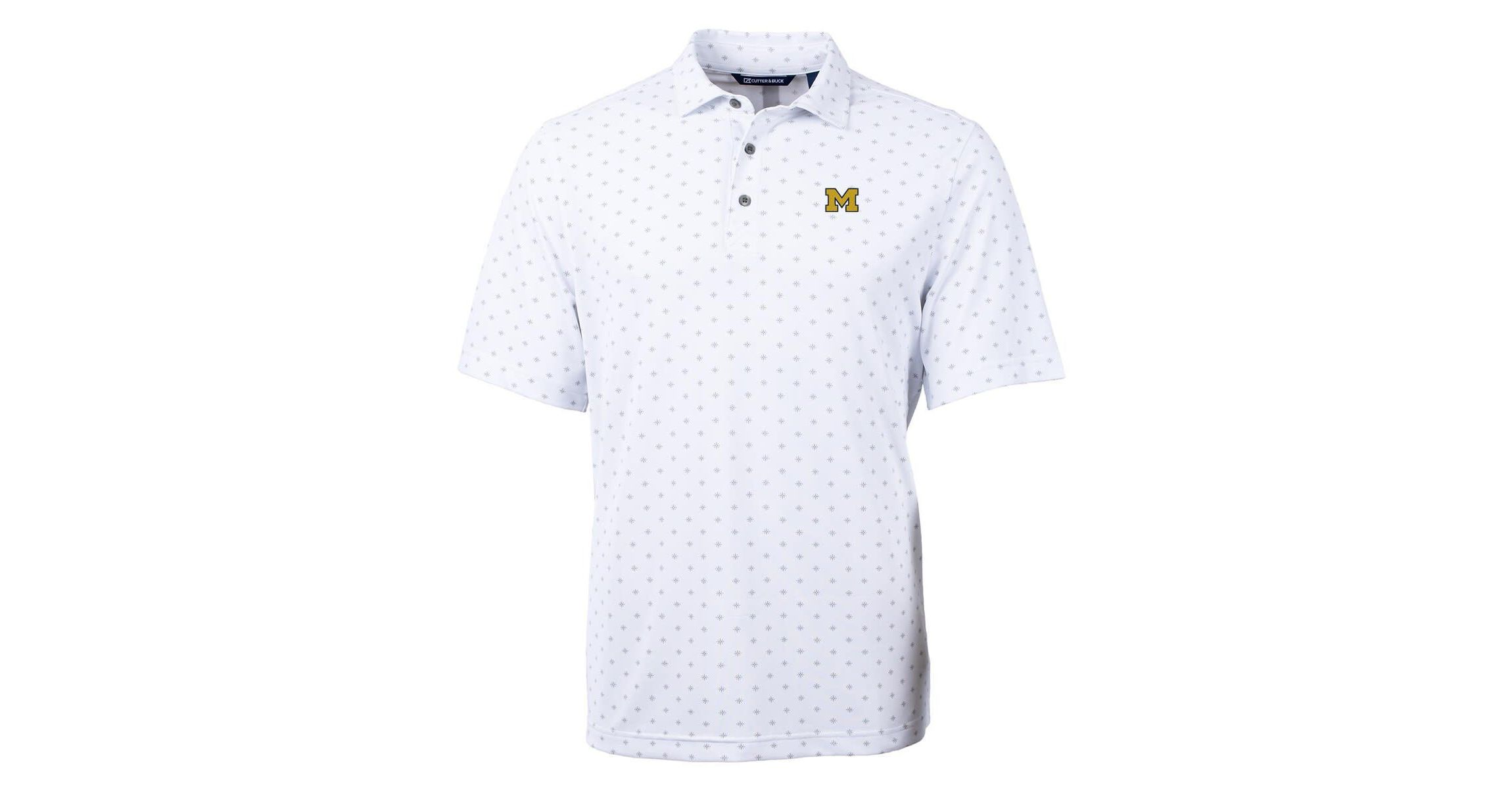 NCAA Michigan Wolverines Virtue Eco Pique Tile Print Polo