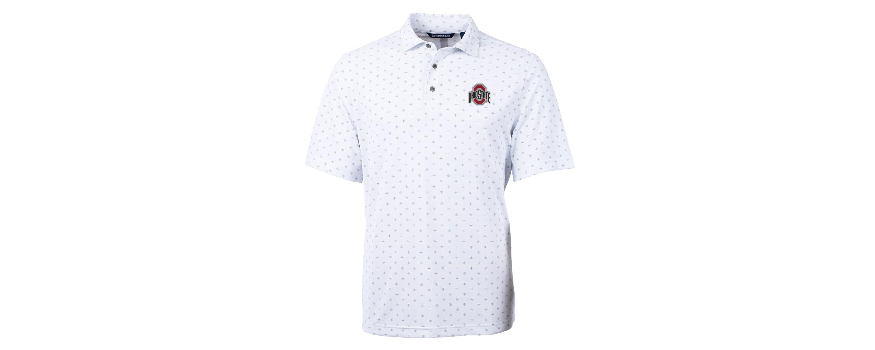 NCAA Ohio State Buckeyes Virtue Eco Pique Tile Print Polo