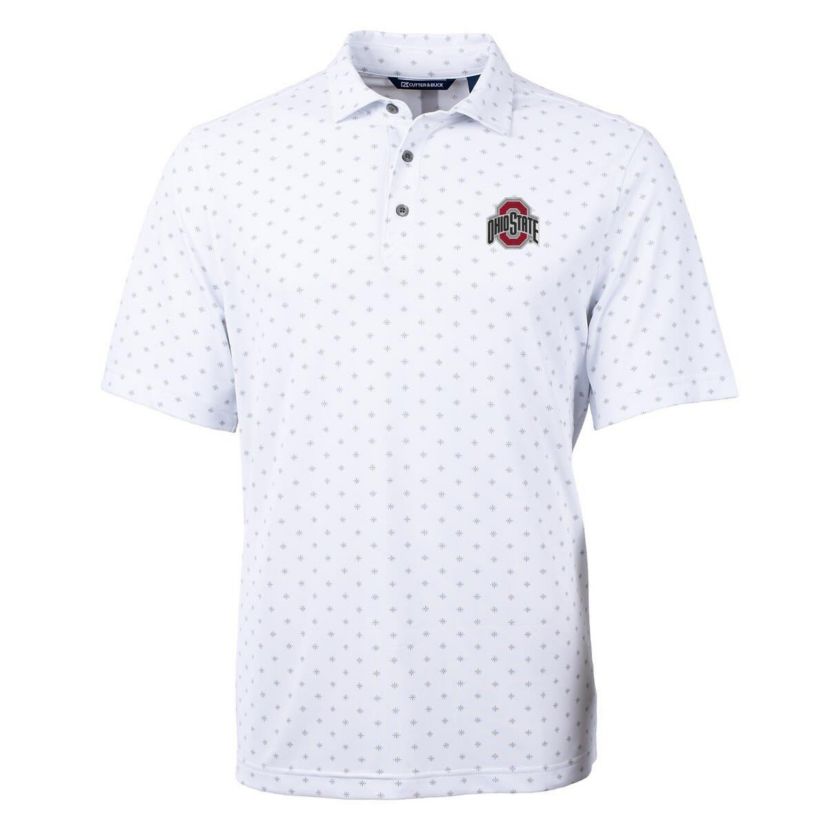 NCAA Ohio State Buckeyes Virtue Eco Pique Tile Print Polo