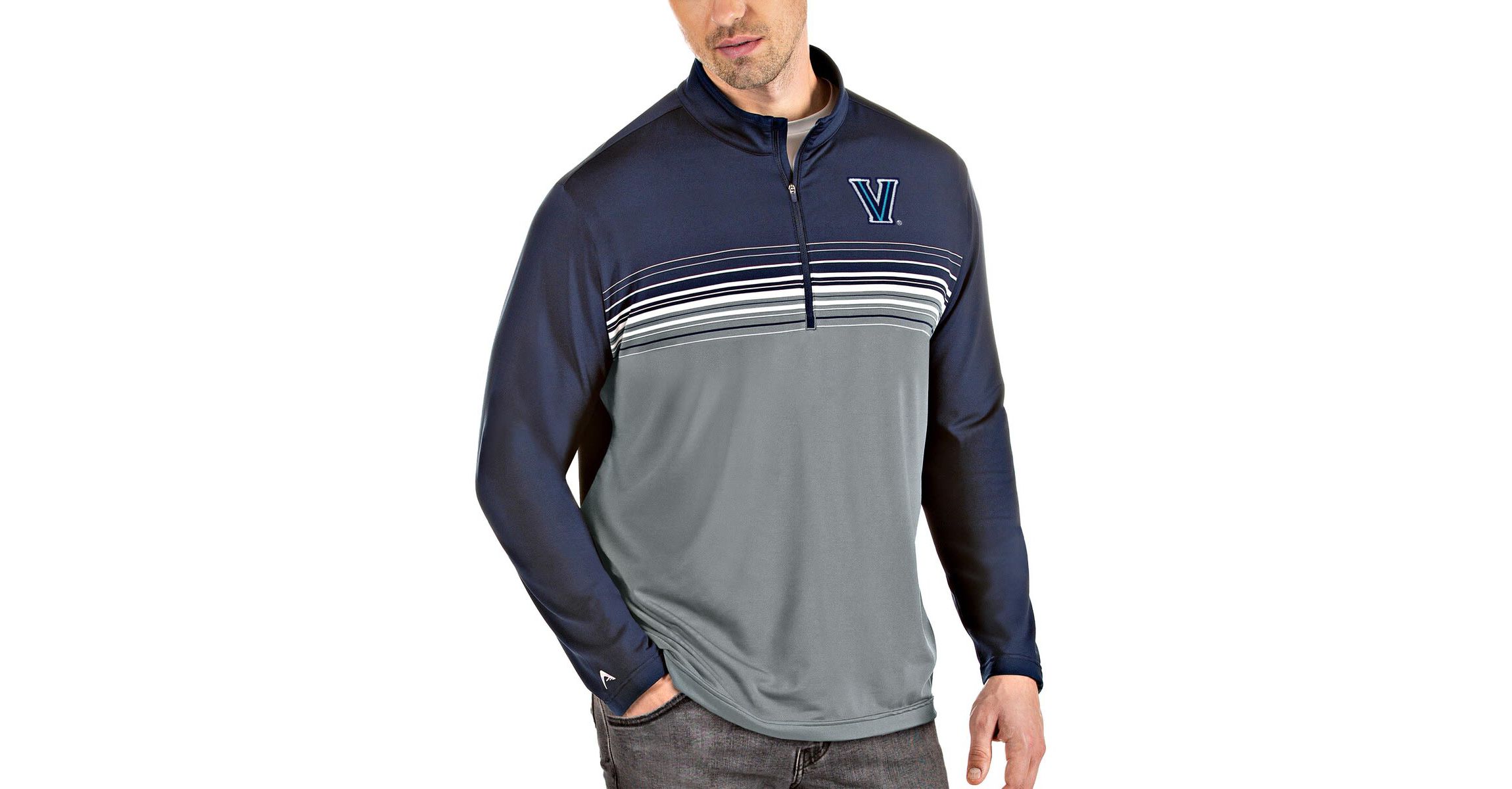 NCAA Villanova Wildcats Big & Tall Pace Quarter-Zip Pullover Jacket