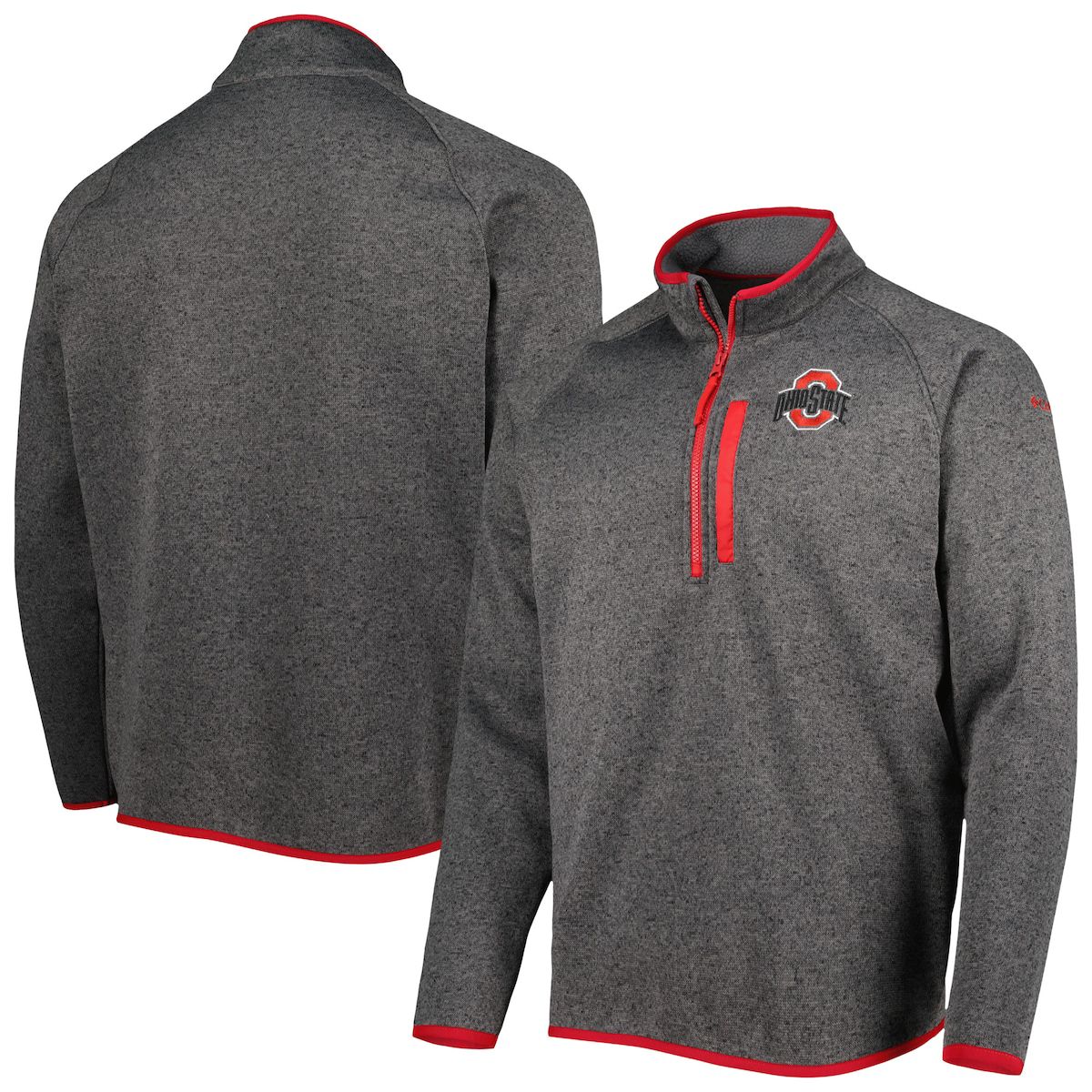 NCAA Ohio State Buckeyes Canyon Point Omni-Shield Raglan Half-Zip Pullover Top