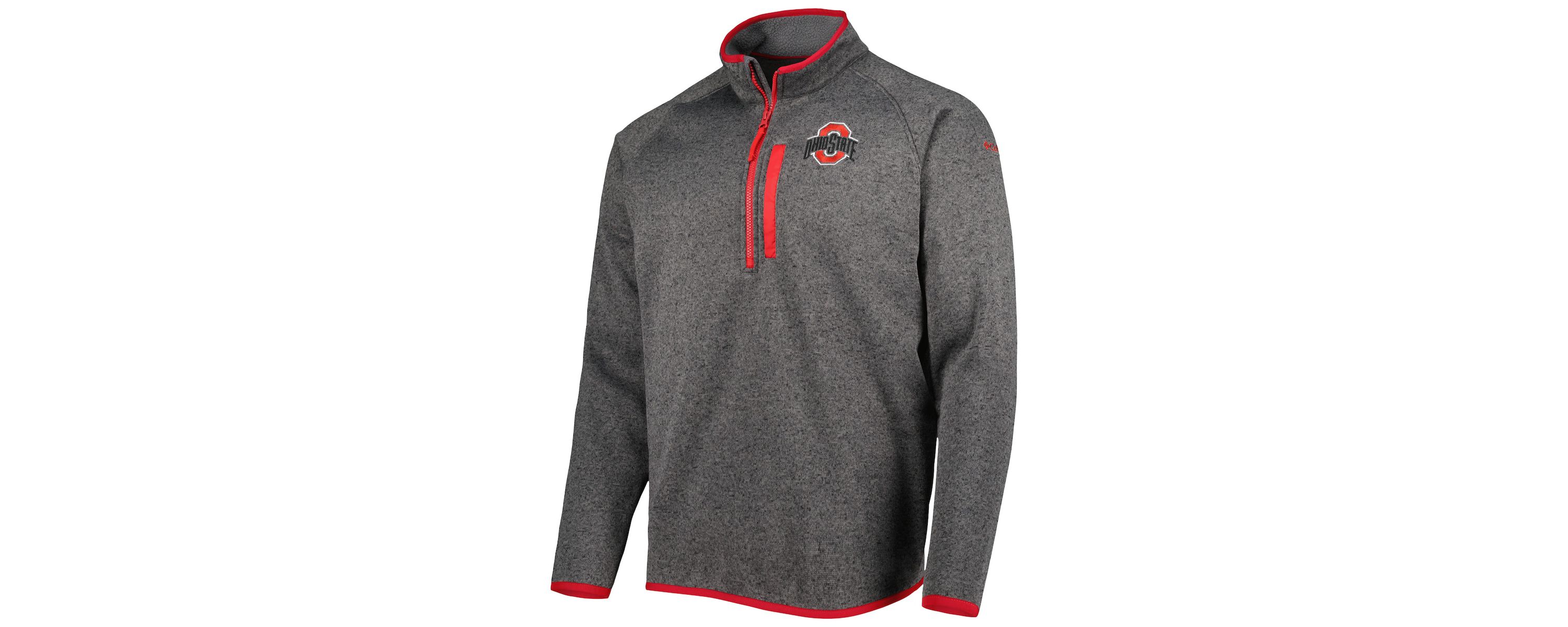 NCAA Ohio State Buckeyes Canyon Point Omni-Shield Raglan Half-Zip Pullover Top