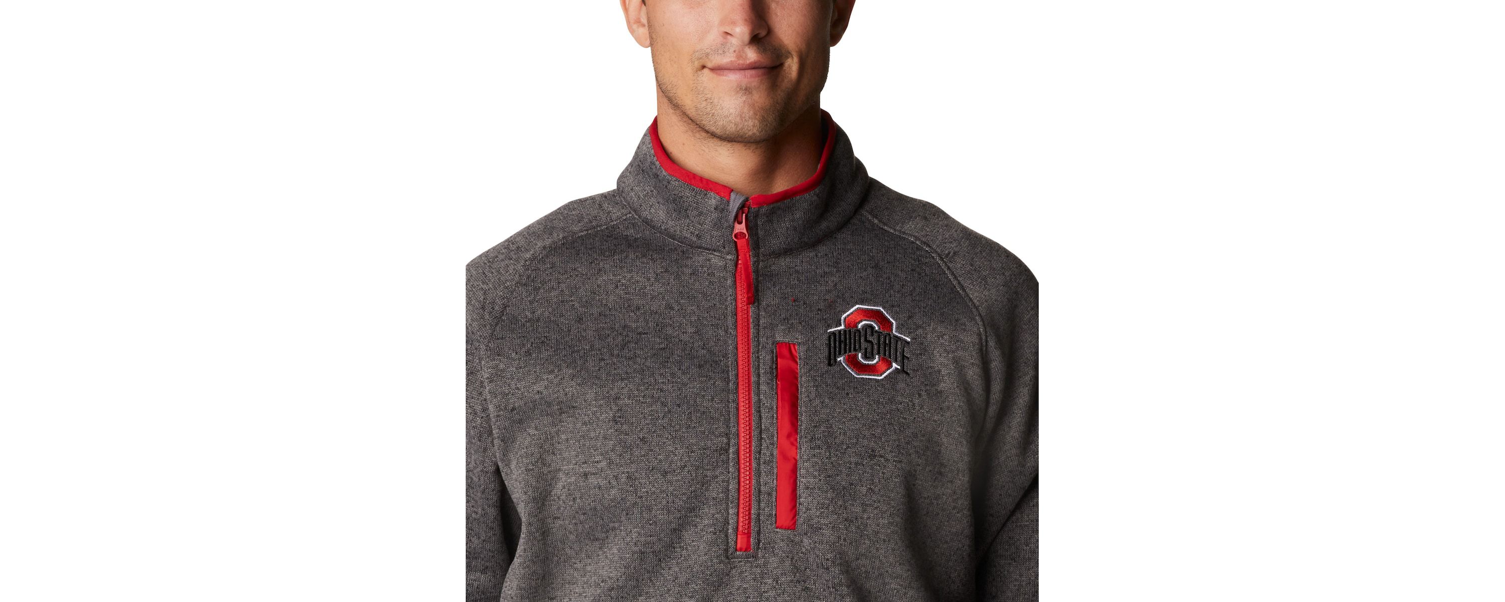 NCAA Ohio State Buckeyes Canyon Point Omni-Shield Raglan Half-Zip Pullover Top