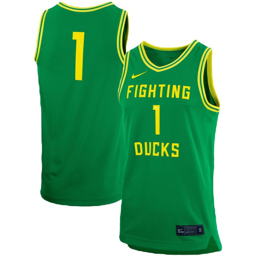 NCAA Unisex Nike #1 Oregon Ducks Basketball Replica Jersey