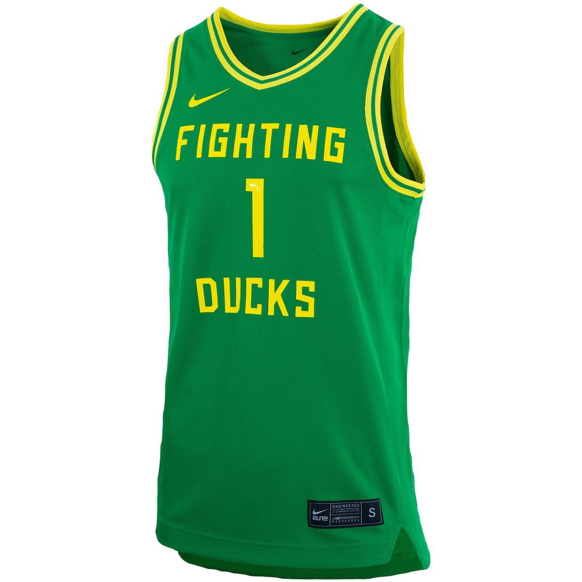 NCAA Unisex Nike #1 Oregon Ducks Basketball Replica Jersey
