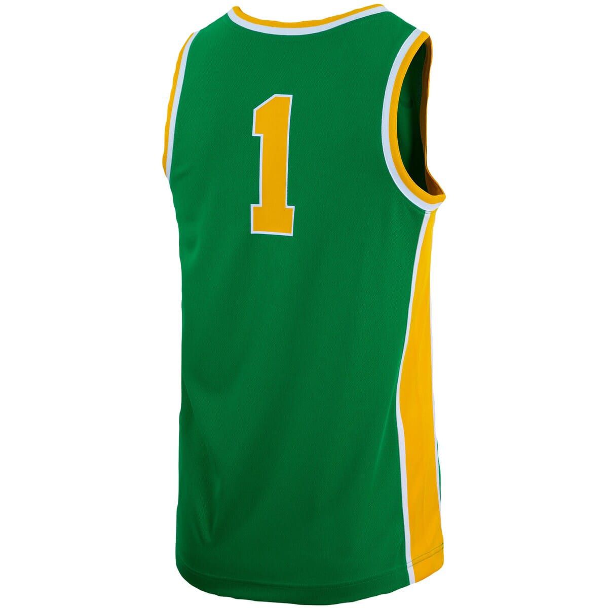 NCAA Unisex Nike #1 Oregon Ducks Basketball Throwback Replica Jersey