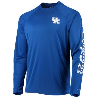 NCAA Kentucky Wildcats Terminal Tackle Omni-Shade Raglan Long Sleeve T-Shirt