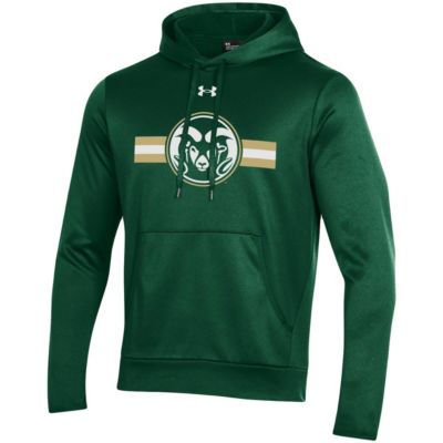 NCAA Under Armour Colorado State Rams Logo Stripe Fleece Pullover Hoodie