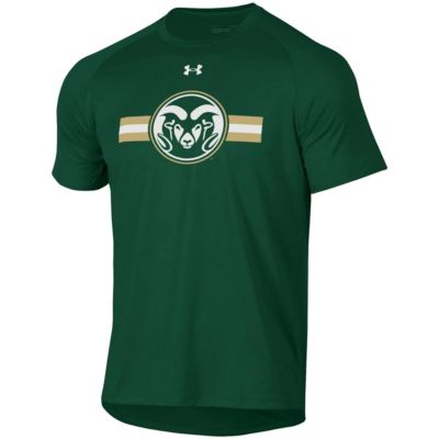 NCAA Under Armour Colorado State Rams Logo Stripe Performance Raglan T-Shirt