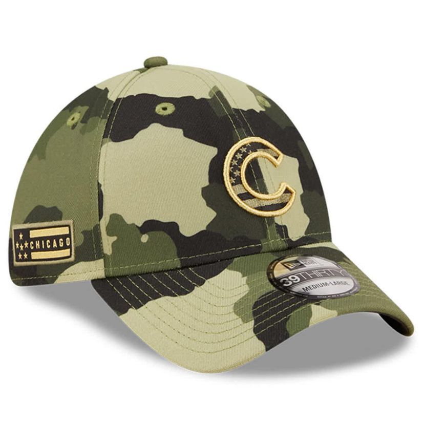 MLB Chicago Cubs 2022 Armed Forces Day 39THIRTY Flex Hat