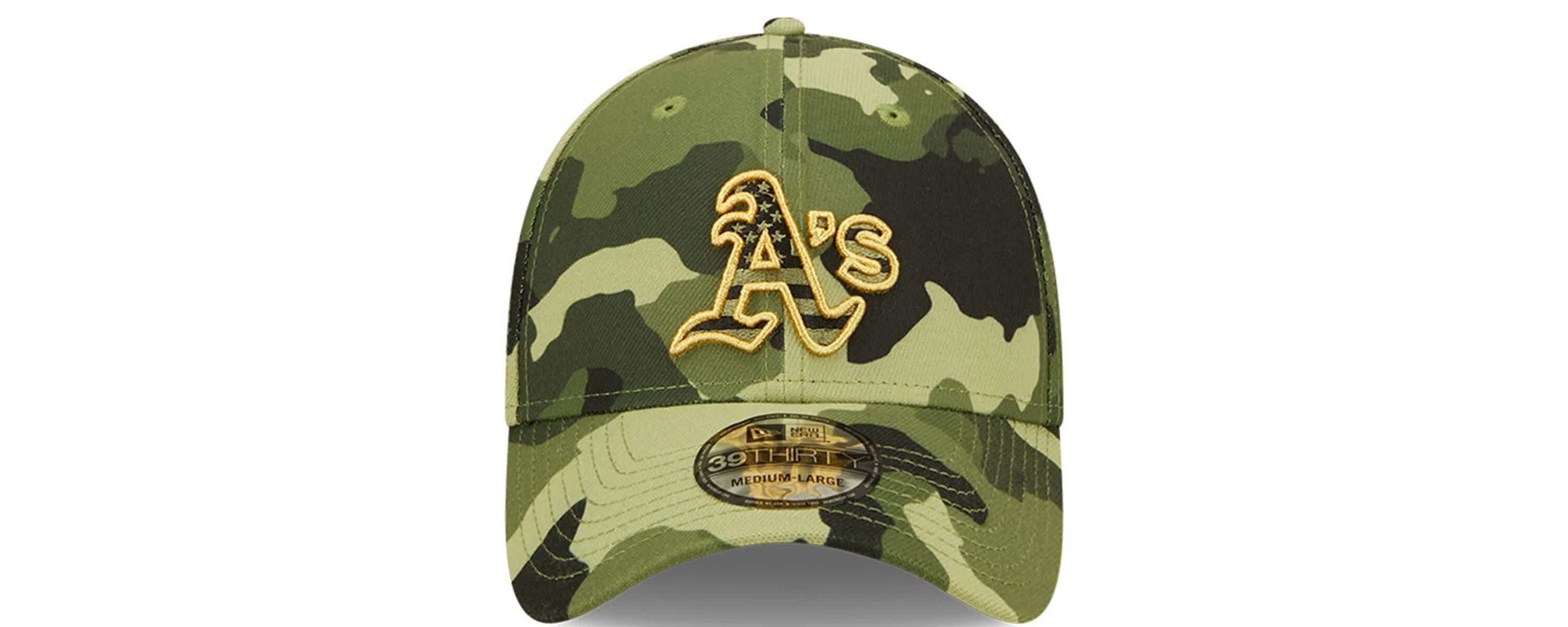 Cooperstown Teams Oakland Athletics 2022 Armed Forces Day 39THIRTY Flex Hat