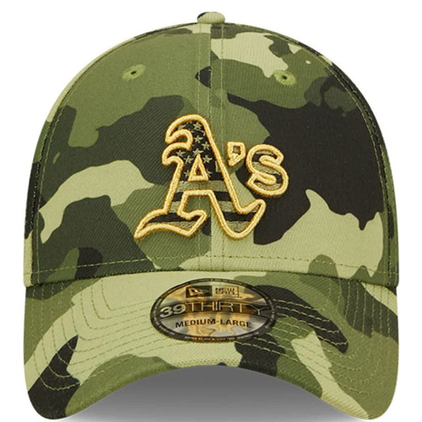 Cooperstown Teams Oakland Athletics 2022 Armed Forces Day 39THIRTY Flex Hat