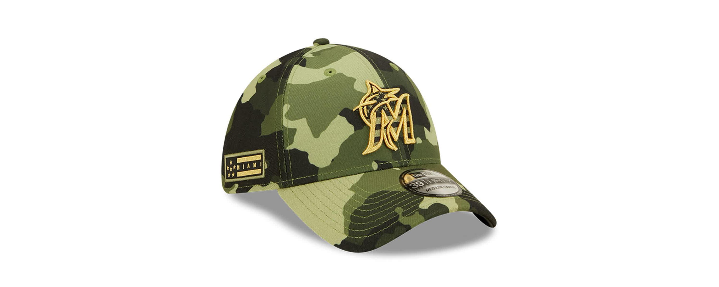 MLB Miami Marlins 2022 Armed Forces Day 39THIRTY Flex Hat
