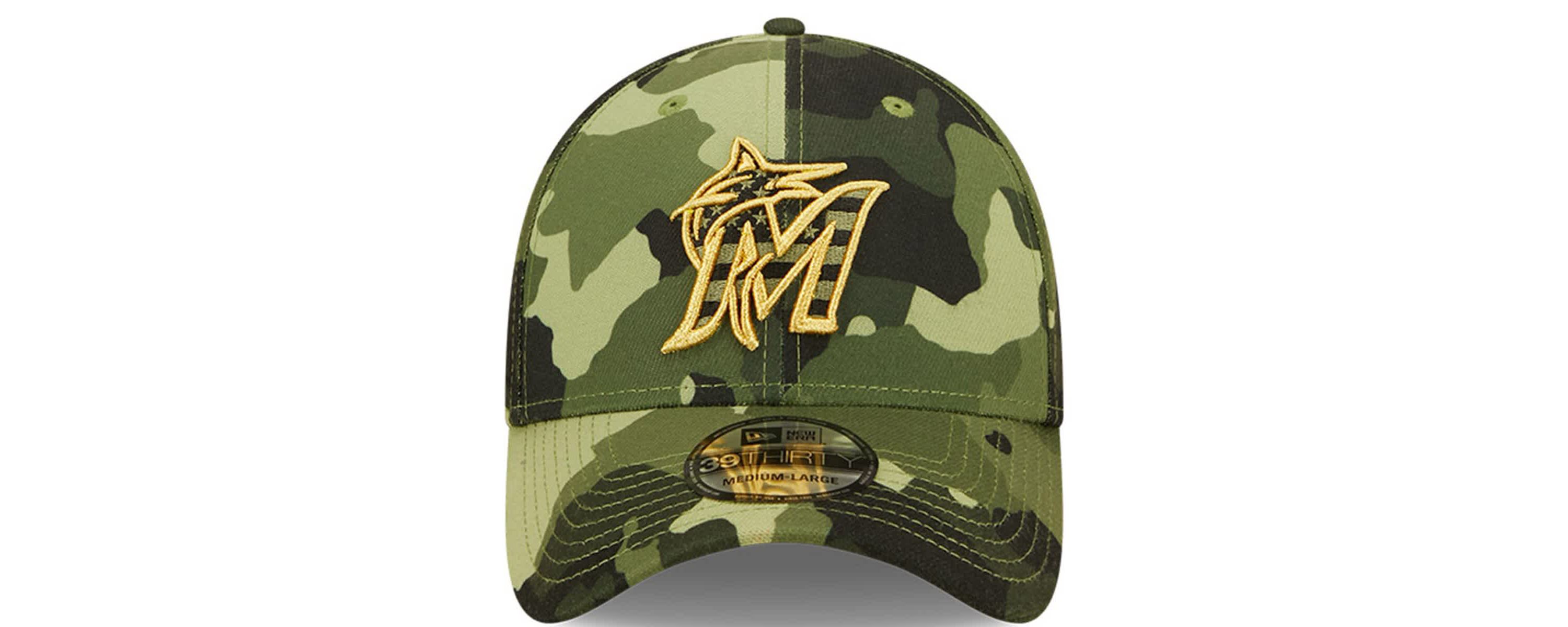 MLB Miami Marlins 2022 Armed Forces Day 39THIRTY Flex Hat