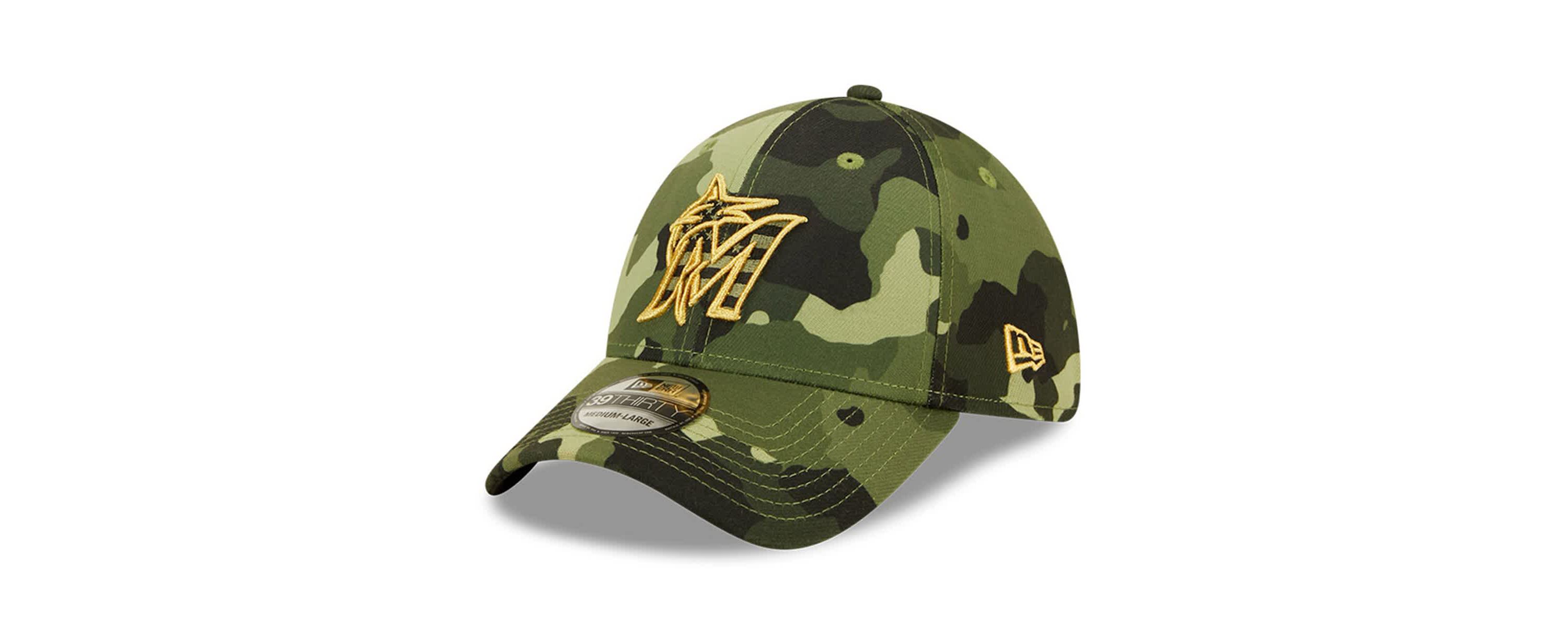 MLB Miami Marlins 2022 Armed Forces Day 39THIRTY Flex Hat