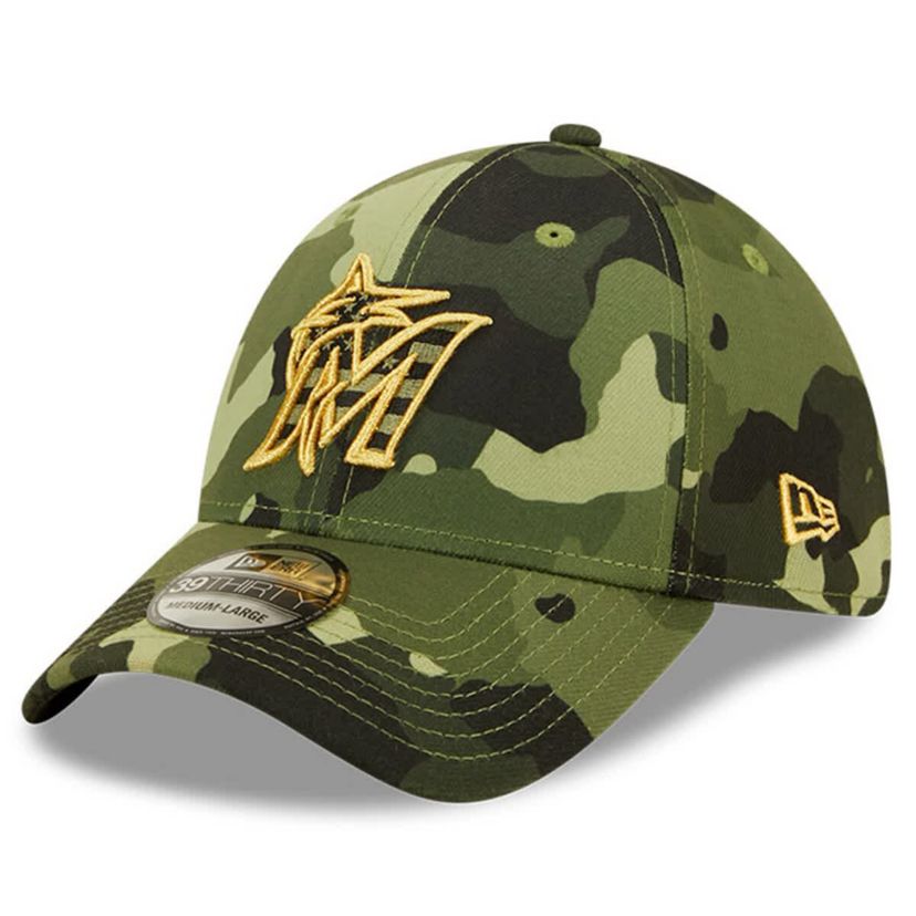 MLB Miami Marlins 2022 Armed Forces Day 39THIRTY Flex Hat