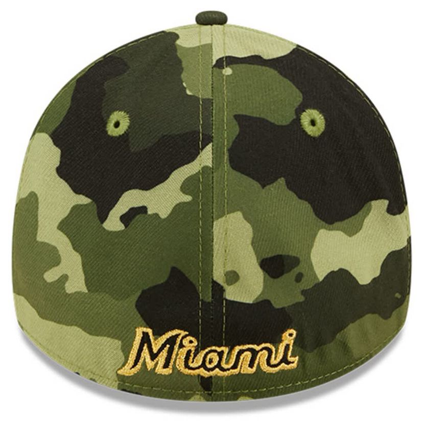 MLB Miami Marlins 2022 Armed Forces Day 39THIRTY Flex Hat