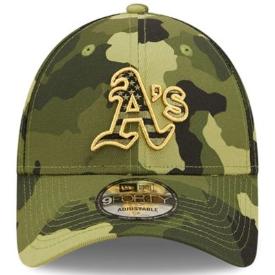 MLB Oakland Athletics 2022 Armed Forces Day 9FORTY Snapback Adjustable Hat