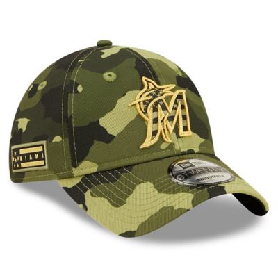 MLB Miami Marlins 2022 Armed Forces Day 9TWENTY Adjustable Hat