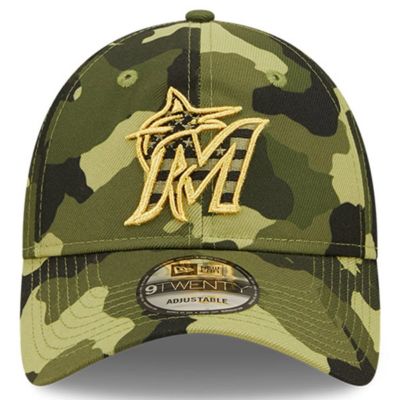 MLB Miami Marlins 2022 Armed Forces Day 9TWENTY Adjustable Hat