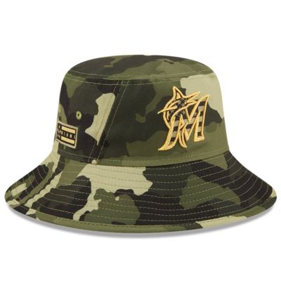 MLB Miami Marlins 2022 Armed Forces Day Bucket Hat