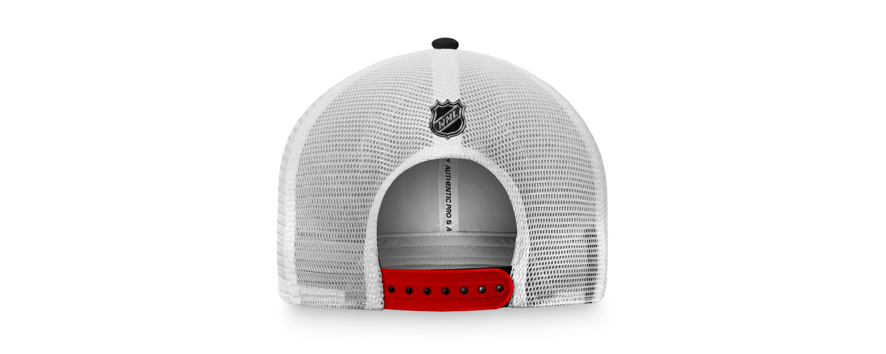 NHL Fanatics Black/White Chicago Blackhawks Authentic Pro Rink Trucker Snapback Hat