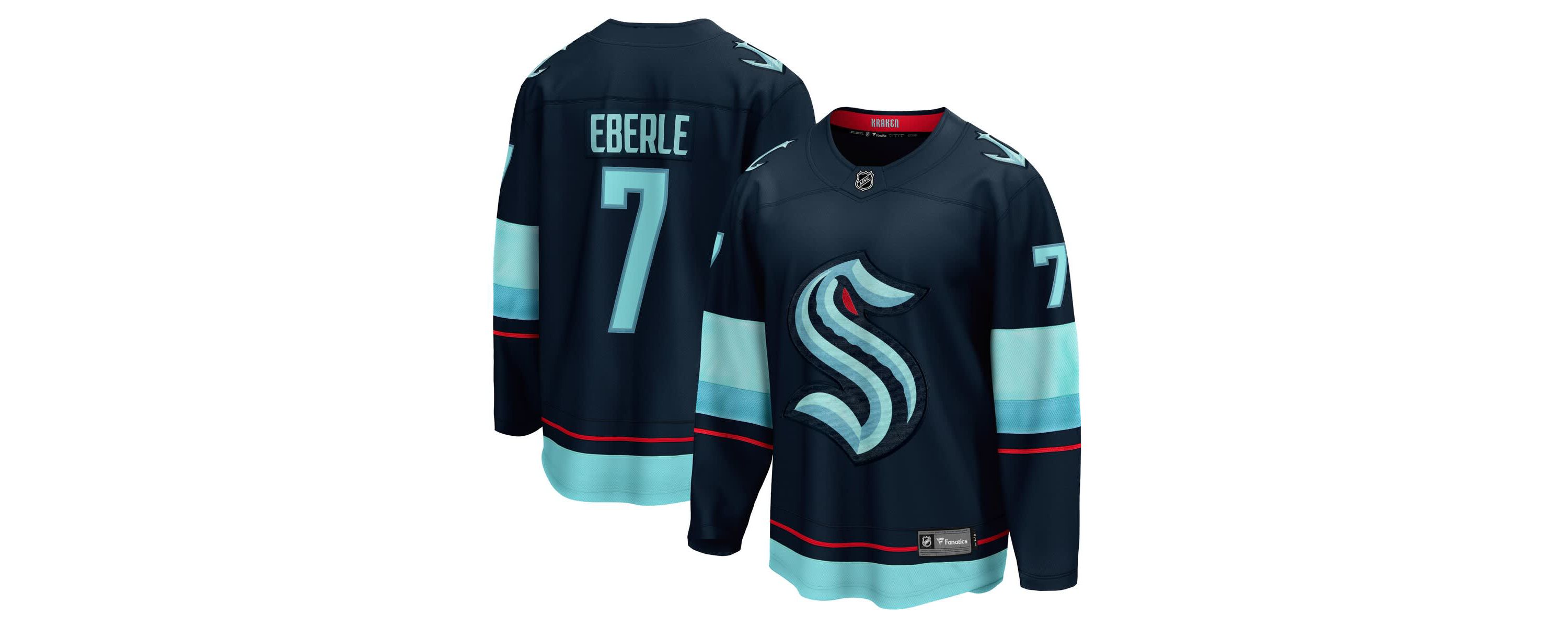 NHL Fanatics Jordan Eberle Seattle Kraken Home Breakaway Player Jersey