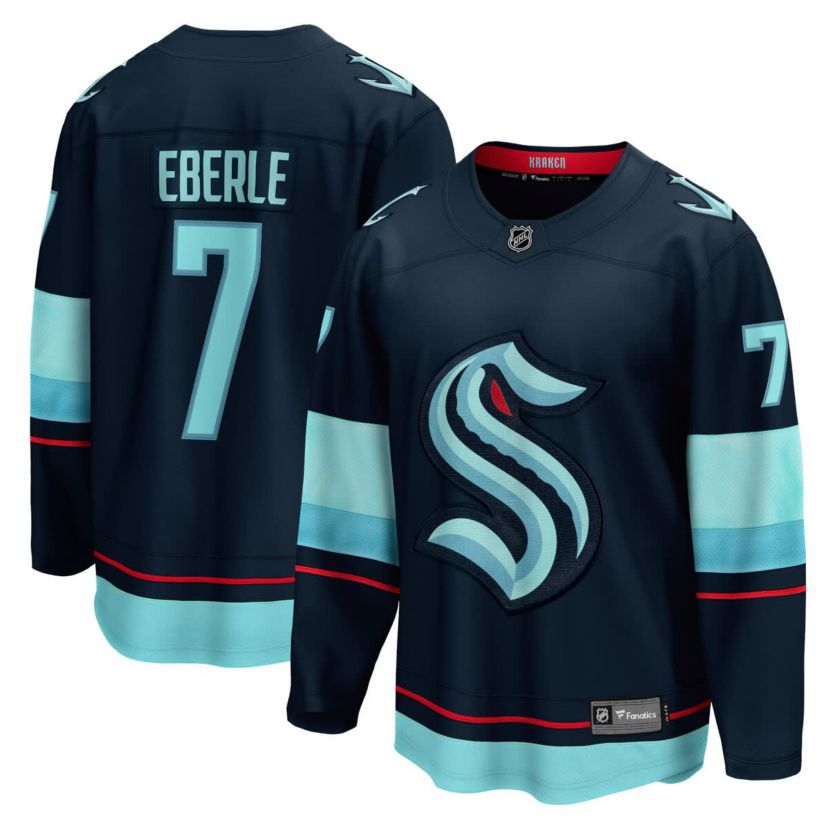 NHL Fanatics Jordan Eberle Seattle Kraken Home Breakaway Player Jersey