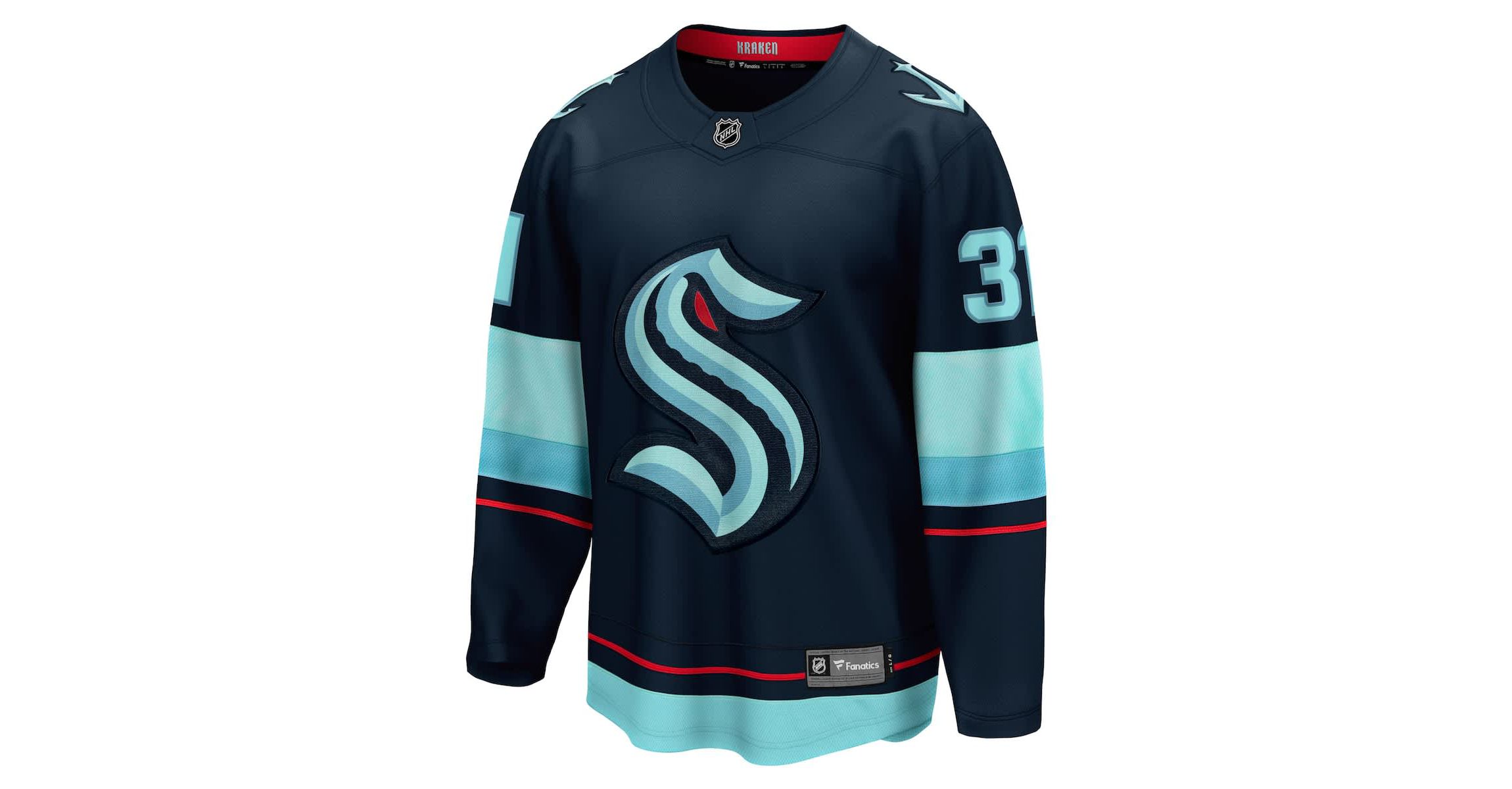NHL Fanatics Philipp Grubauer Seattle Kraken Home Breakaway Player Jersey