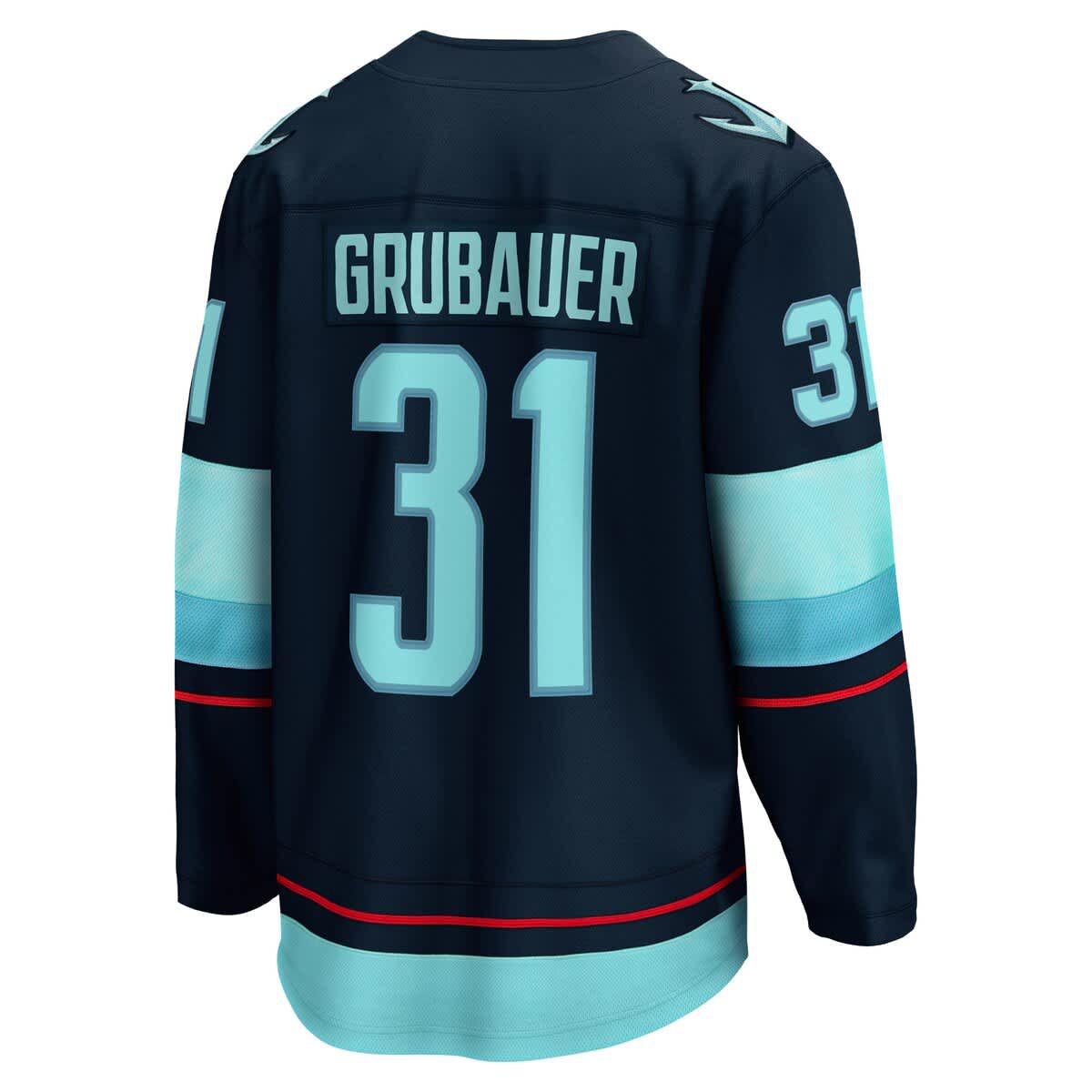 NHL Fanatics Philipp Grubauer Seattle Kraken Home Breakaway Player Jersey