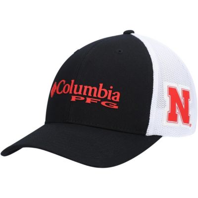 Columbia Men's Nebraska Cornhuskers NCAA Nebraska Huskers PFG Logo Snapback Hat, Black