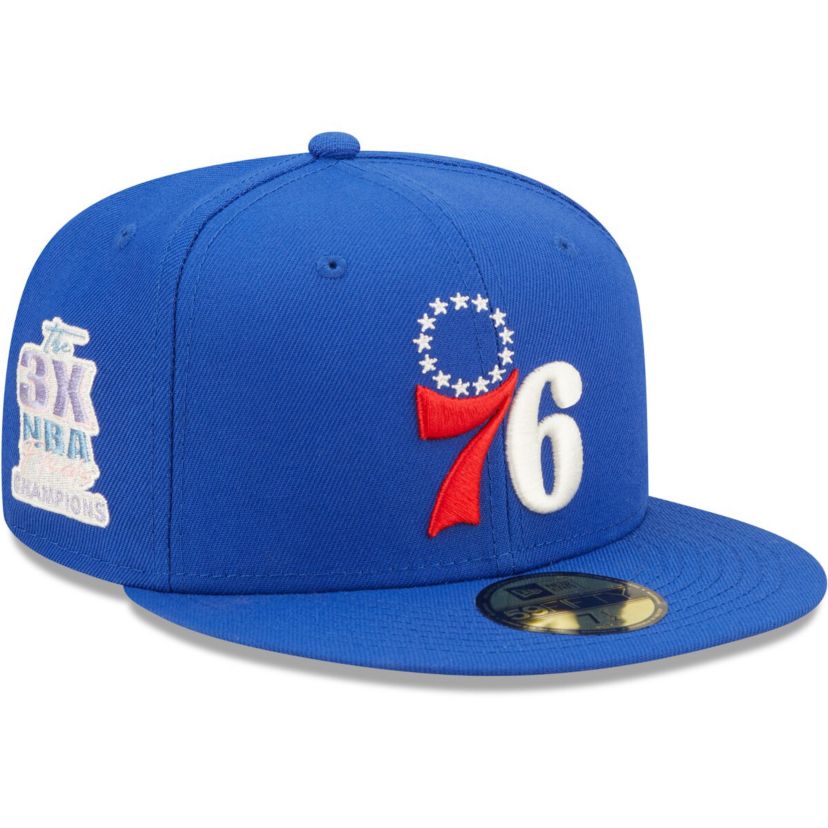 NBA Philadelphia 76ers 3x NBA Finals s Pop Sweat 59FIFTY Fitted Hat