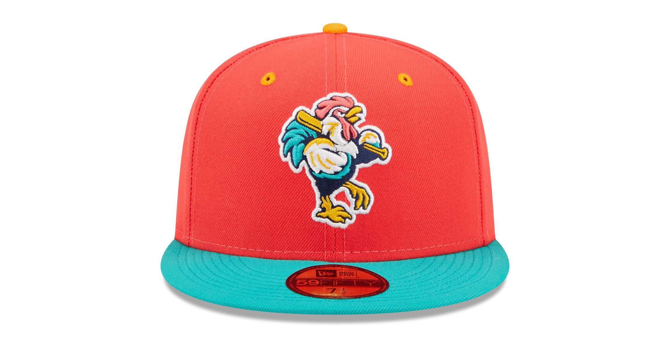 MiLB Coral/Turquoise Gallos de Delmarva Copa De La Diversion 59FIFTY Fitted Hat