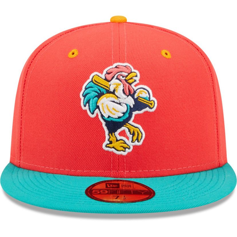 MiLB Coral/Turquoise Gallos de Delmarva Copa De La Diversion 59FIFTY Fitted Hat