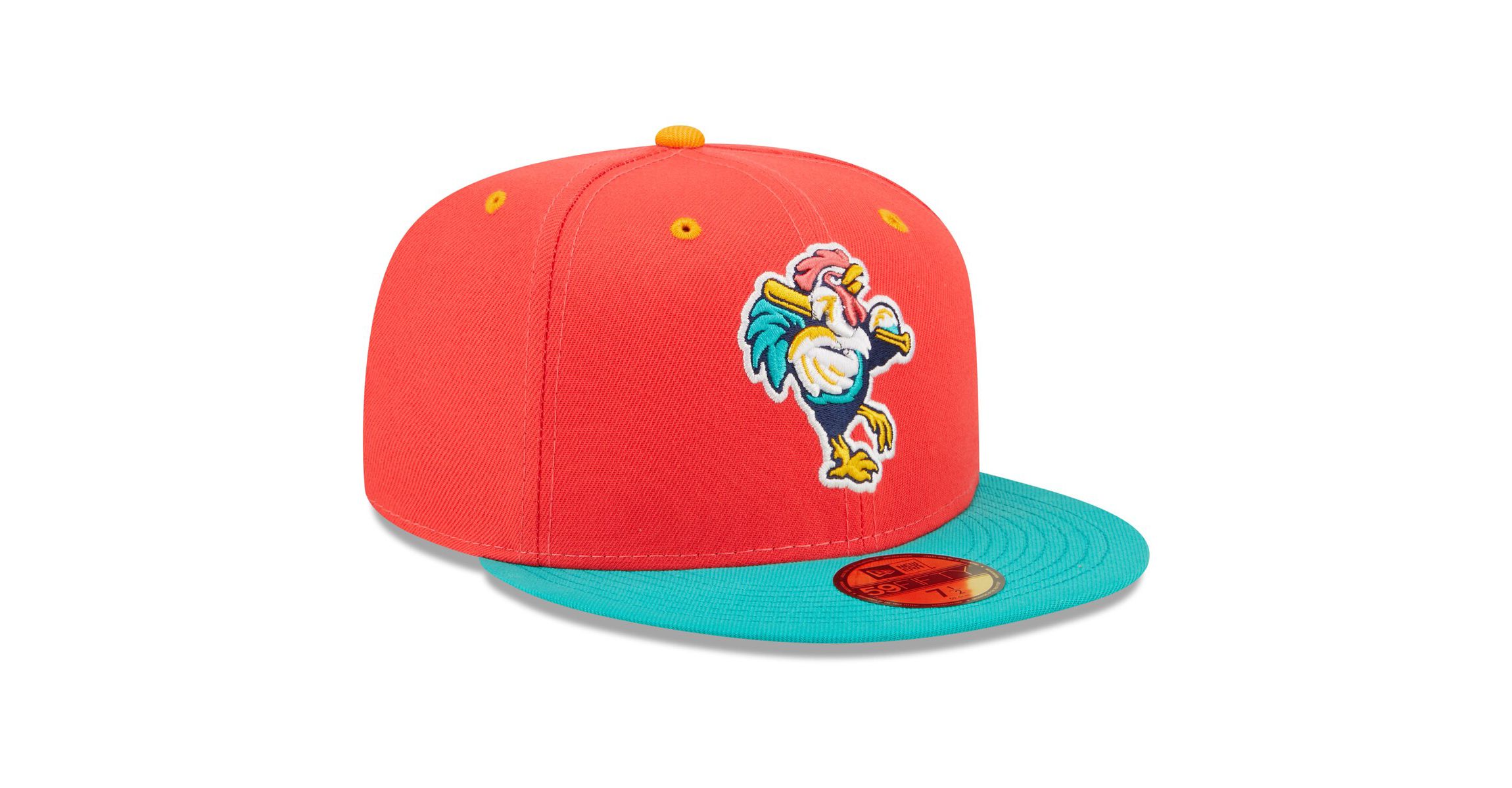 MiLB Coral/Turquoise Gallos de Delmarva Copa De La Diversion 59FIFTY Fitted Hat