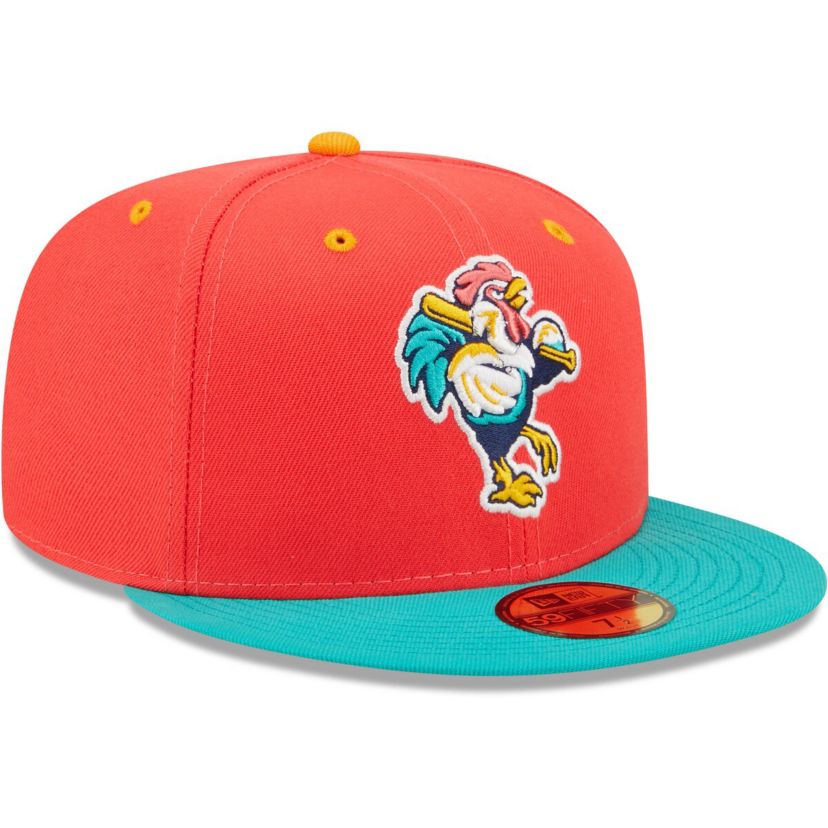 MiLB Coral/Turquoise Gallos de Delmarva Copa De La Diversion 59FIFTY Fitted Hat