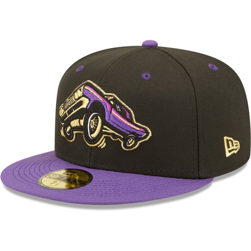 MiLB Black/Purple Lowriders de Fresno Copa De La Diversion 59FIFTY Fitted Hat