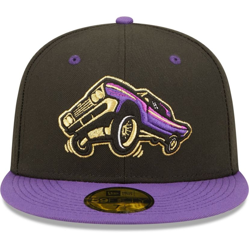 MiLB Black/Purple Lowriders de Fresno Copa De La Diversion 59FIFTY Fitted Hat