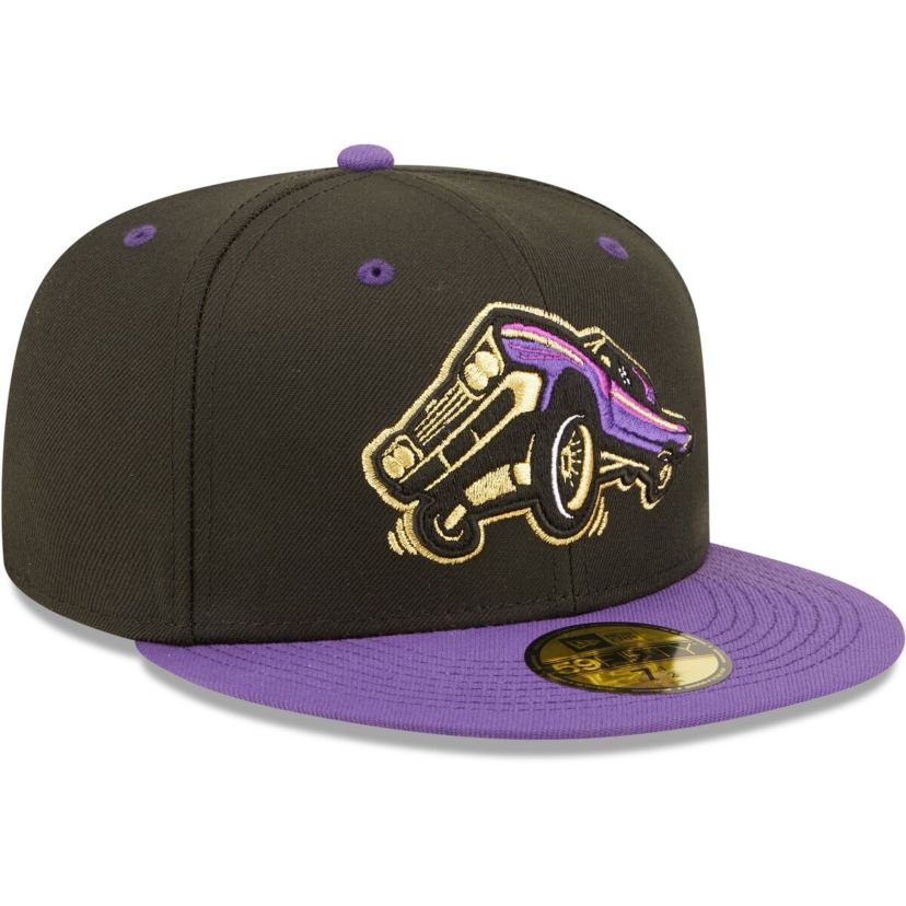 MiLB Black/Purple Lowriders de Fresno Copa De La Diversion 59FIFTY Fitted Hat