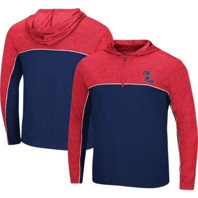 NCAA ed Ole Miss Rebels Flick Quarter-Zip Hoodie Windshirt