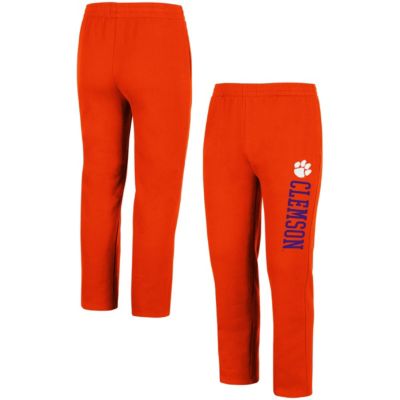 Colosseum Men's NCAA Clemson Tigers Fleece Pants, Orange, Large