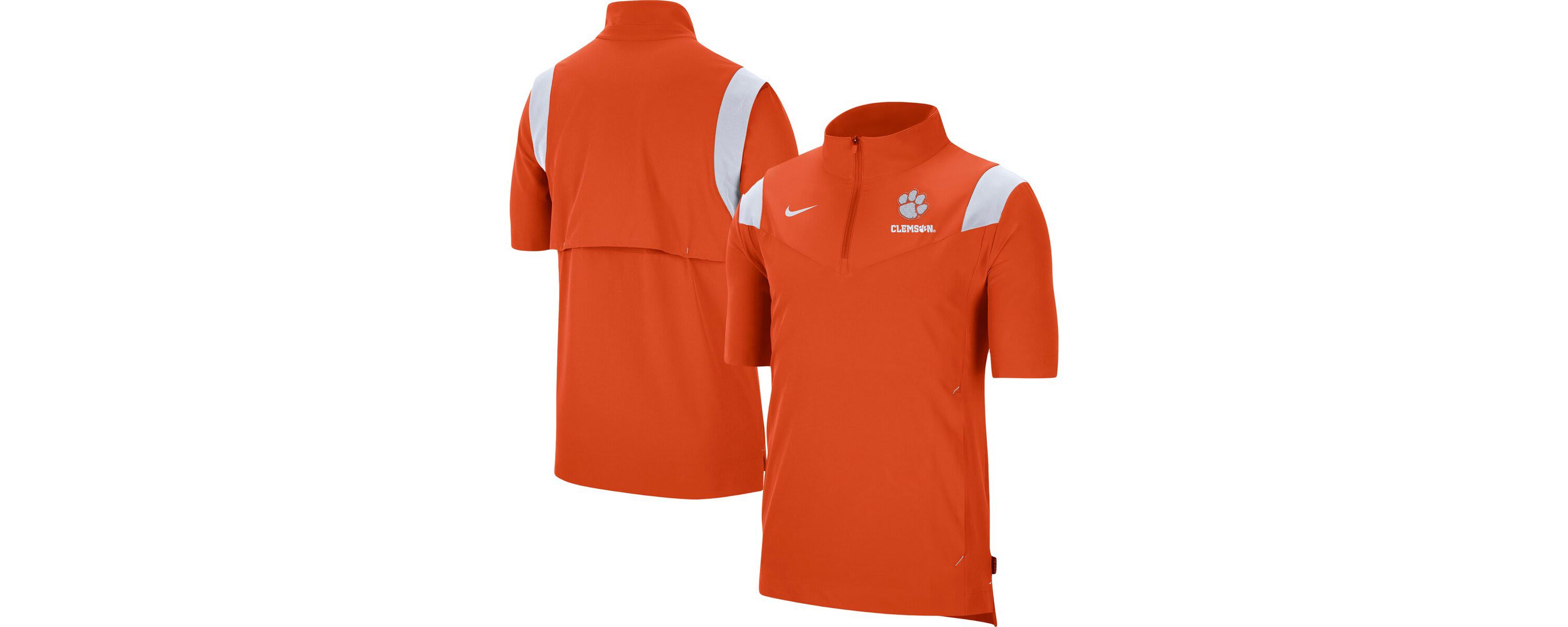 NCAA Nike Clemson Tigers Coach Short Sleeve Quarter-Zip Jacket