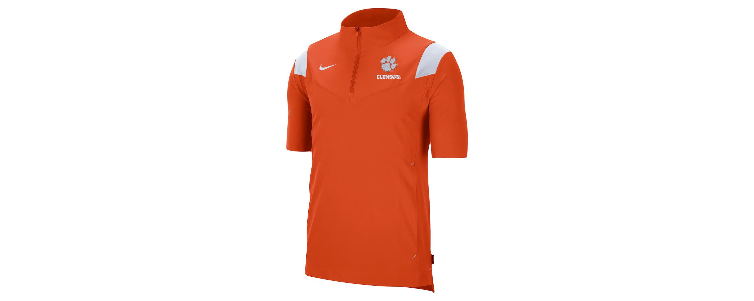 NCAA Nike Clemson Tigers Coach Short Sleeve Quarter-Zip Jacket