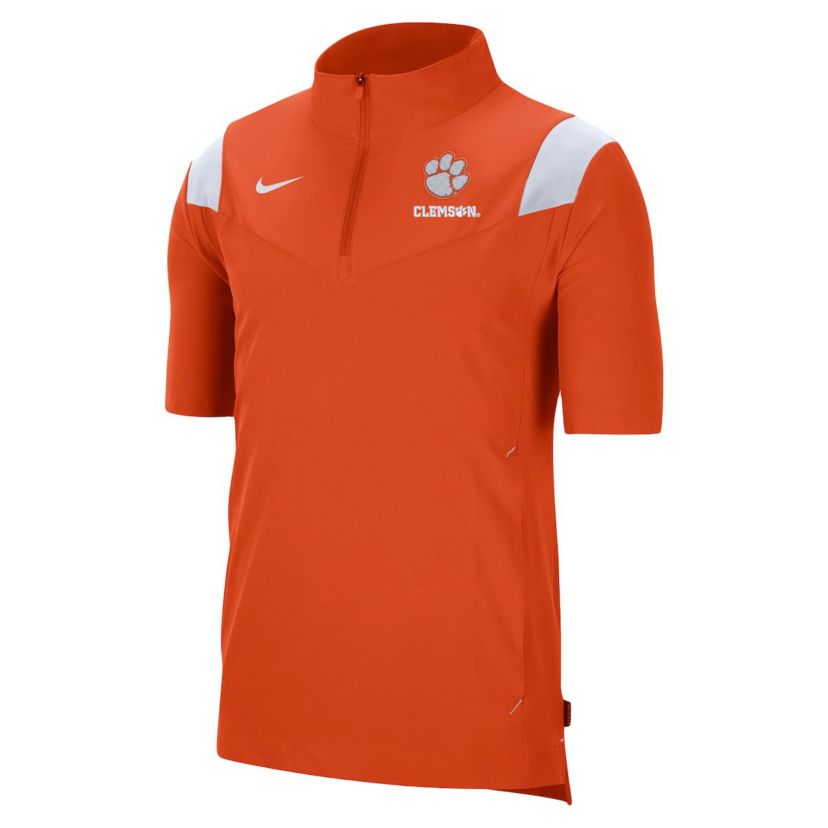 NCAA Nike Clemson Tigers Coach Short Sleeve Quarter-Zip Jacket
