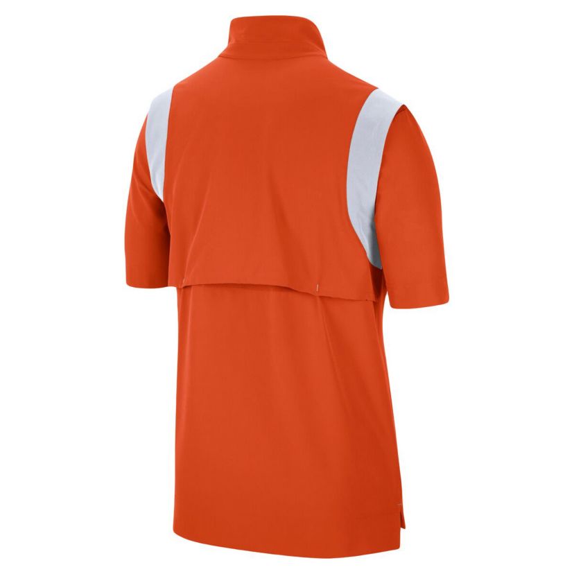 NCAA Nike Clemson Tigers Coach Short Sleeve Quarter-Zip Jacket