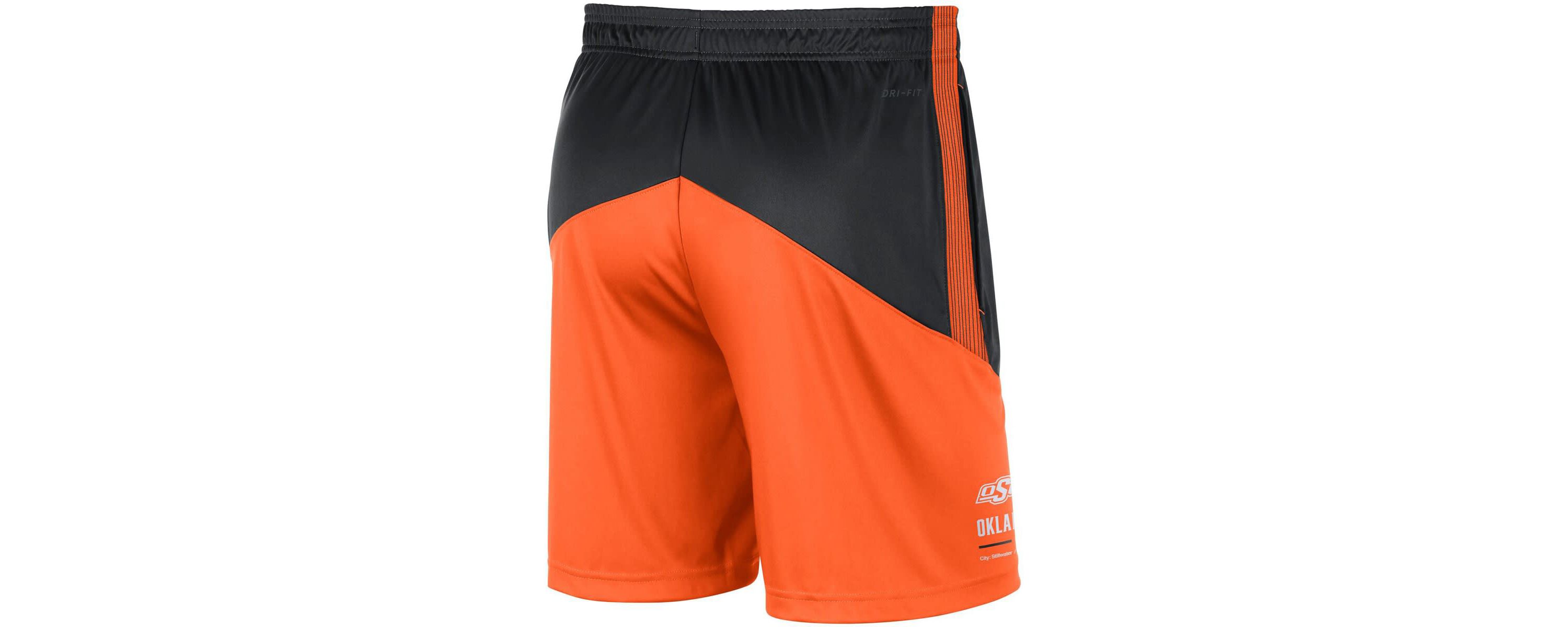 NCAA Nike Black/Orange Oklahoma State Cowboys Team Performance Knit Shorts