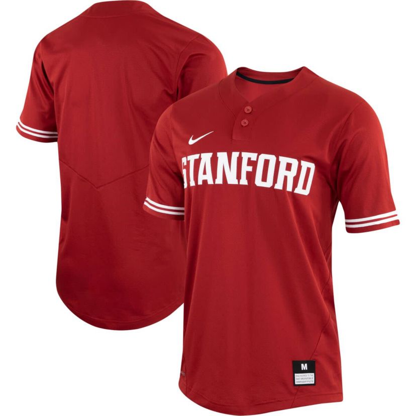Stanford Cardinal NCAA Nike Stanford Two-Button Replica Baseball Jersey