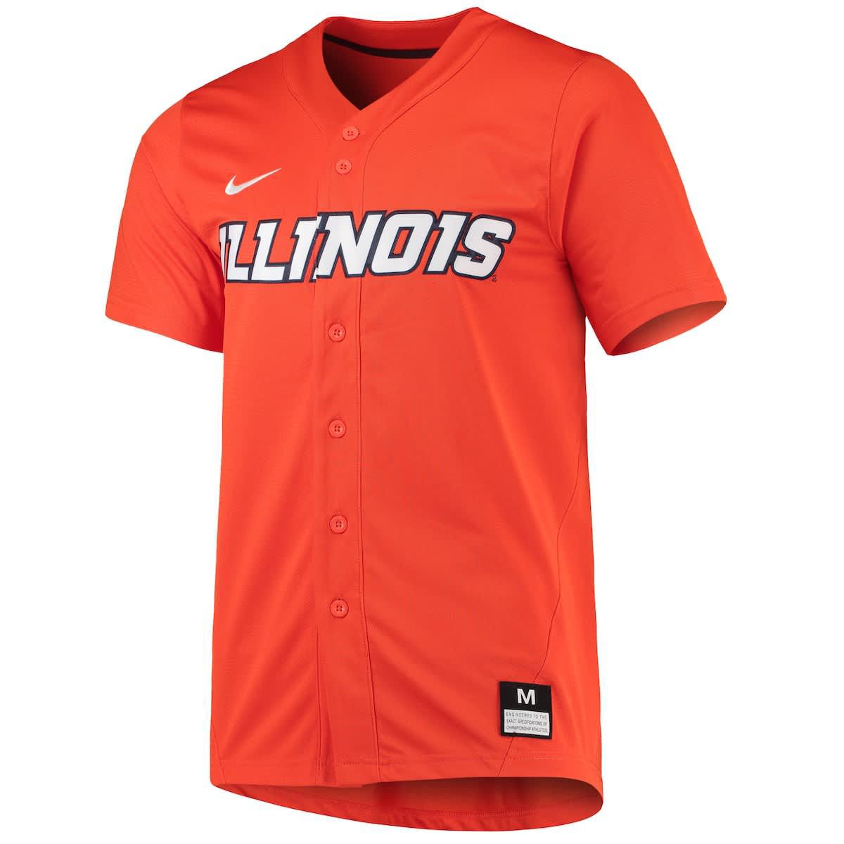 NCAA Nike Illinois Fighting Illini Replica Baseball Jersey