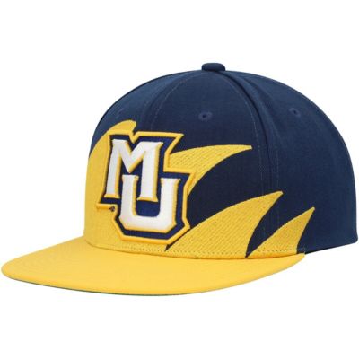 NCAA Gold/Navy Marquette Golden Eagles Sharktooth Snapback Hat