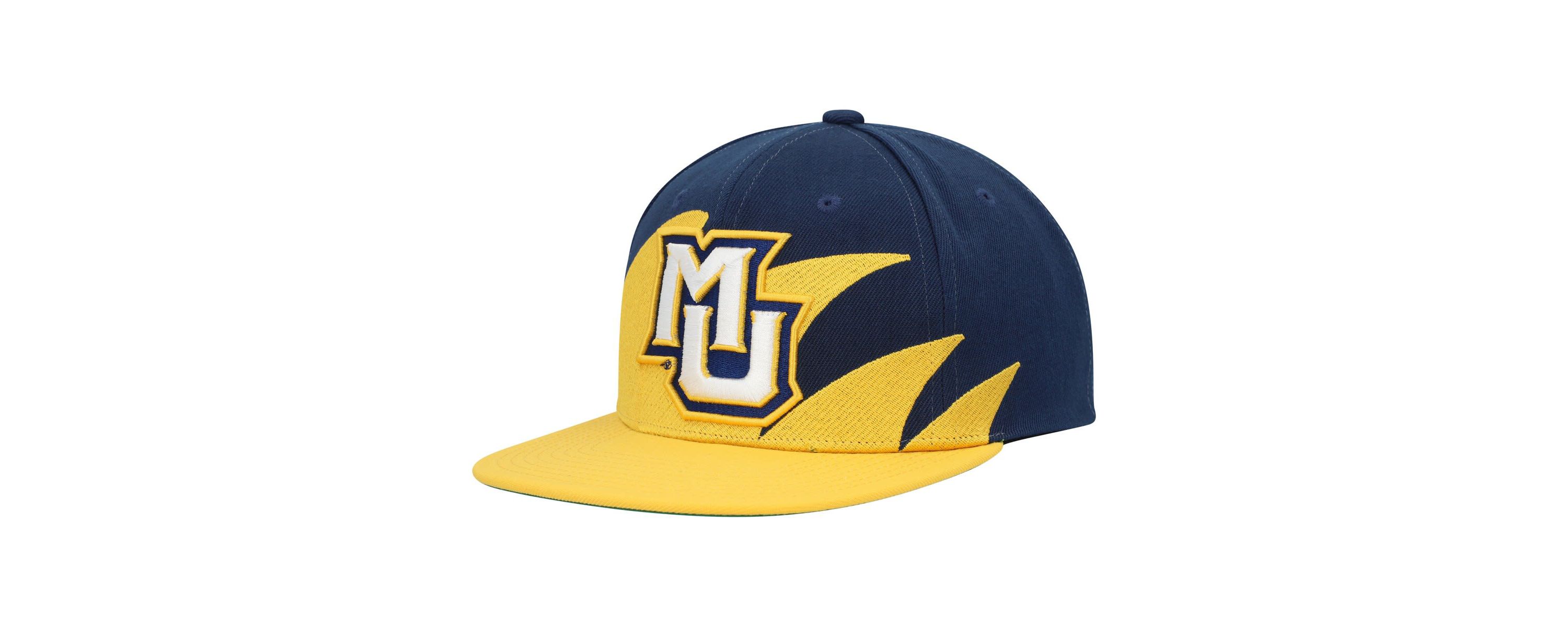 NCAA Gold/Navy Marquette Golden Eagles Sharktooth Snapback Hat